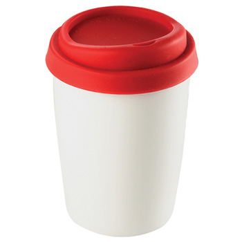 Ceramic Mug - Red 4030RD in  Description: White double